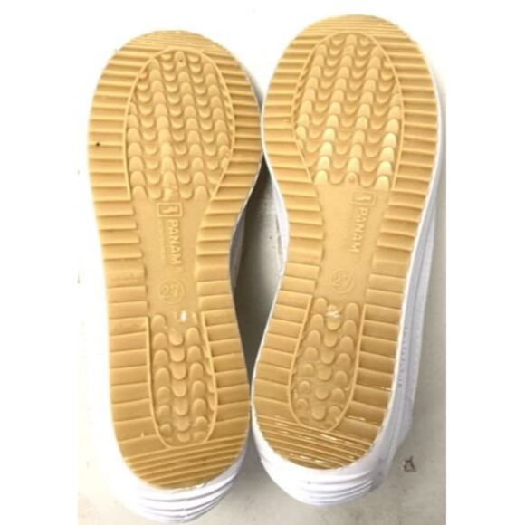 Panam White Nylon High Top Lace Up Casual Sneakers Size Mens 8,  Womens 9.5 - Picture 11 of 11